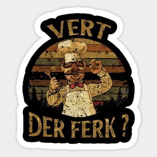 Vert Der Ferk - Vintage Design Sticker